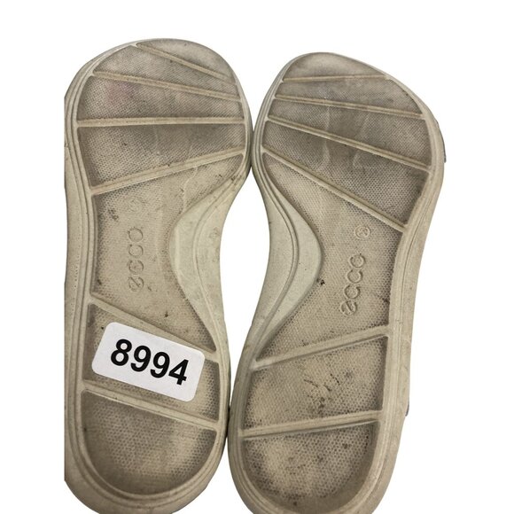 Ecco Womens  Size 6 Silver Leather Strappy Open-Toe Sandals shoes - Picture 7 of 7